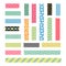 Adhesive stripe with fancy texture. Scrapbook scotch vector collection