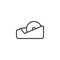 Adhesive tape line icon