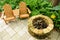 Adirondack chairs and fire pit