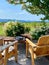 Adirondack chairs wine tasting Mt Hood Winery Oregon