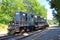 Adirondack Scenic Railroad Locomotive in Saranac Lake, NY