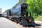 Adirondack Scenic Railroad Locomotive in Saranac Lake, NY