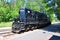 Adirondack Scenic Railroad Locomotive in Saranac Lake, NY