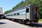 Adirondack Scenic Railroad trainin Saranac Lake, NY