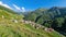 Adishi - Panoramic view on Adishi, a mountain village, located in high Caucasus mountain chains