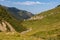 Adishi - Panoramic view on Adishi, a mountain village, located in high Caucasus mountain chains