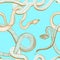 Adjoining, amphibian. Snakes seamless pattern