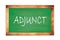 ADJUNCT text written on green school board