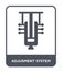 adjusment system icon in trendy design style. adjusment system icon isolated on white background. adjusment system vector icon