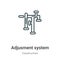 Adjusment system outline vector icon. Thin line black adjusment system icon, flat vector simple element illustration from editable