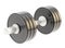 Adjustable black metal dumbbell isolated