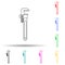 adjustable construction key multi color style icon. Simple thin line, outline vector of home repair tool icons for ui and ux,