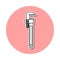 adjustable construction key sticker icon. Simple thin line, outline vector of Home repair tool icons for ui and ux, website or