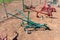 Adjustable cultivator or small plough green and  spike plough red