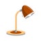 Adjustable desk light lamp icon in flat style