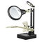 Adjustable Helping Hand With Magnifying Glass on Solid Heavy Base. 3D rendering