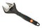 Adjustable wrench with black rubberized handle