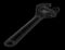 Adjustable wrench isolated on a background