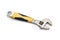 Adjustable wrench on the white background