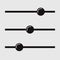 Adjustment button icon. Filter control. Balance Multimedia Vector