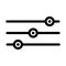 Adjustment button icon . Filter Line illustration symbol.