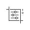 Adjustment icon. Outline illustration of adjustment vector icon for web. Web symbol for websites and mobile app. Trendy design.