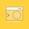 Admin, command, root, software, terminal Flat Line Filled Icon. Beautiful Logo button over yellow background for UI and UX,