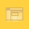 Admin, console, panel, root, software Flat Line Filled Icon. Beautiful Logo button over yellow background for UI and UX, website