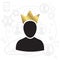 Admin with Gold Crown Icon