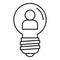 Admin idea bulb icon, outline style