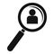 Admin magnify glass icon, simple style