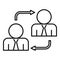 Admin project manager icon, outline style