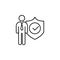 Admin, security icon. Element of general data project icon for mobile concept and web apps. Thin line Admin, security icon can be