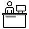 Admin workplace icon, outline style