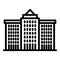 Administration building icon outline vector. Modern city