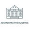 Administrative building vector line icon, outline concept, linear sign