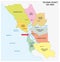 Administrative map of the California region San Francisco Bay Area