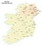 Administrative map of Ireland and Northern Ireland