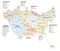 Administrative and political of Metropolitan City of Milan Italy