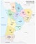 Administrative and political vector map of the region Nouvelle-Aquitaine, France