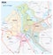 Administrative and road map of latvia capital riga