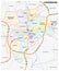 Administrative and street map of Luxembourg city