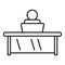 Administrator desktop icon, outline style