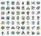 IT administrator icons set vector flat