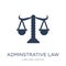 adminstrative law icon. Trendy flat vector adminstrative law icon on white background from law and justice collection