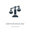 Adminstrative law icon vector. Trendy flat adminstrative law icon from law and justice collection isolated on white background.