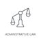 adminstrative law linear icon. Modern outline adminstrative law