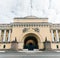 Admiralty building facade from the Admiralteyskaya embankment.