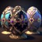 Admire the Opulence of Russian Faberge Eggs with Gold Detailing