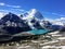 Admiring the incredible views of Berg lake and Mount Robson Glacier in Mount Robson Provincial Park